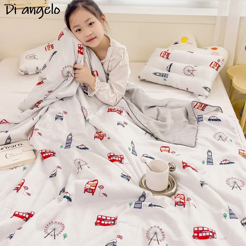 Children's Printed Quilted Comforter, Mechanical Wash Quilt, Comfortable Quilt, Air Conditioning, Bedspreads, Spring, Summer, #/