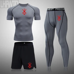 Sportswear Herren -Kompressionsanzug, enge Yoga -Sportsets, Training, Joggen, MMA -Fitnesskleidung, Trainingshosen, geeigneter Anzug, neu 10 Hauptverkäufe China Malhar Kleidung - №10