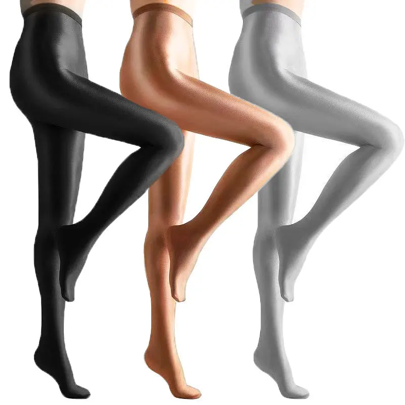 Sexy 70D Shaping Flash Pantyhose Womens Leggings Shiny Oil Satin Tights Underwear Dance Singer Reflective Stockings DS Nightclub