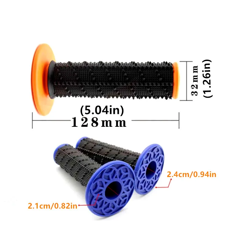2PCS Universal Motorcycle Handlebar Grips 7/8