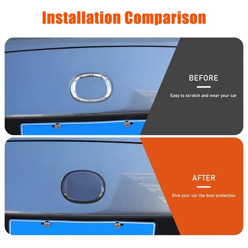 

ABS Smoked black For Mazda MX-5 ND MX5 2016-2025 Car front and rear car logo protective cover sticker car decoration accessories