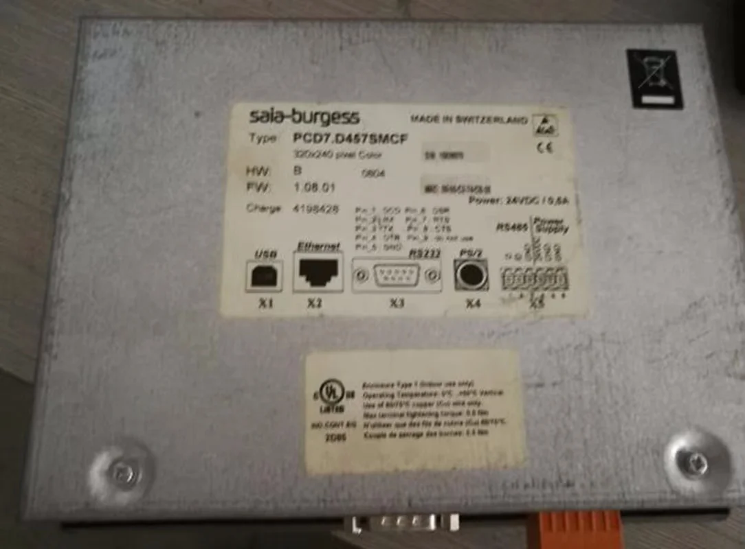 In Stock Saia Pcd Web Panel MB PCD7.D457SMCF Saia-Burgess 320x240 Pixel Color Used In Good Condition