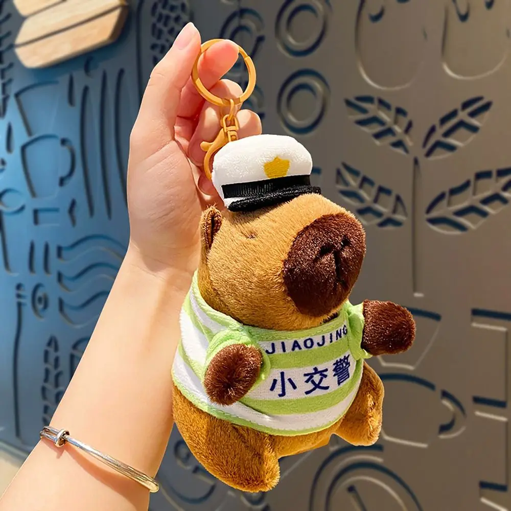 Fireman Traffic Police Capybara Capybara Keychain Police Capybara Plus Toy Dolls Pendant INS Style Bag Charms for Girls Gift