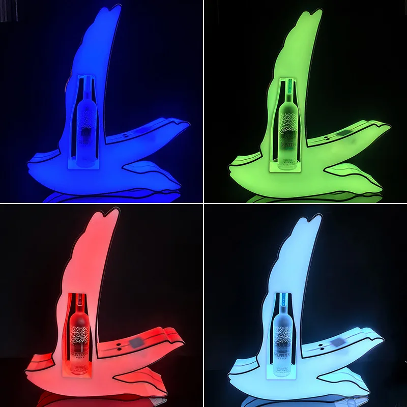 

Bar luminous wine holder swan-shaped LED colorful KTV champagne king foreign wine display stand wine holder base