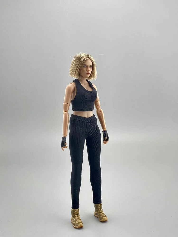 1/12 Scale female dolls clothes tight vest pants fit 12'' action figure body model