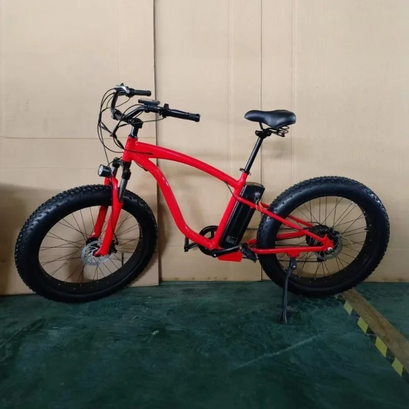 BR Beach Snow-ready Lithium Battery Fat-tire Electric Mountain Bike Variable Gears Adults Suitable Both Men Women Off-road Ridin