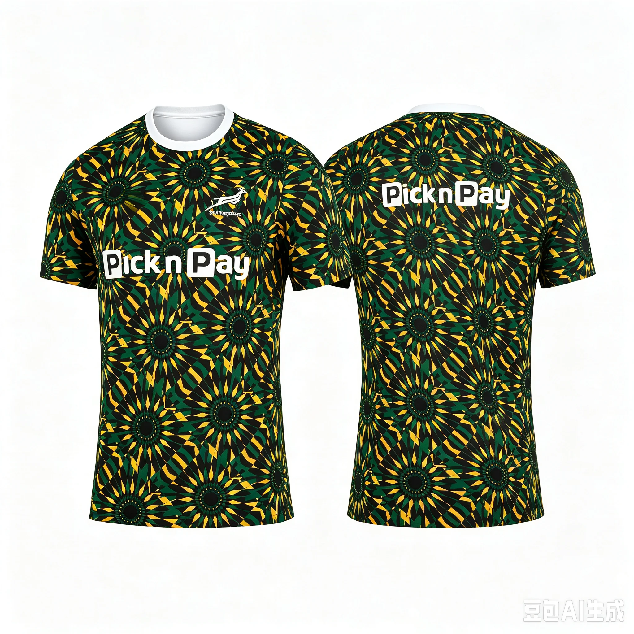 Südafrika Springboks Rugby-Trikot, Sportshirt, Springbok-Nationalmannschaft, Freizeit-Trainingsoberteil, Rugby-Uniform, große Größen. – Detail 3