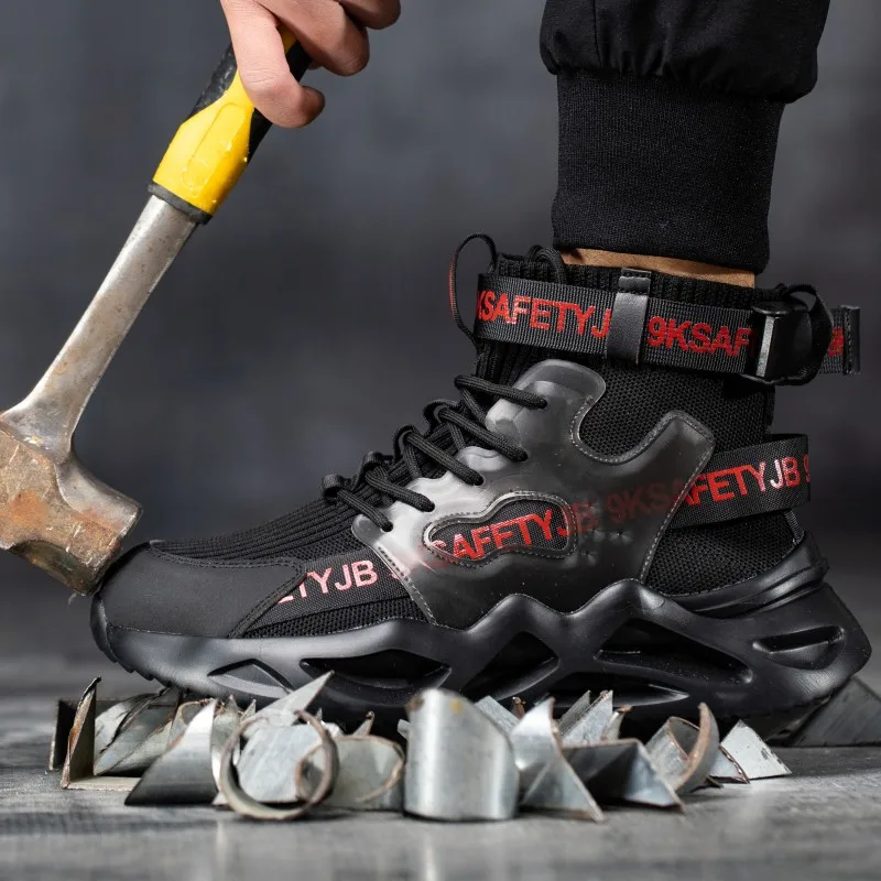 2024 Sneakers da lavoro scarpe antinfortunistiche da lavoro con puntale in acciaio scarpe protettive di sicurezza maschili antiforatura scarpe
