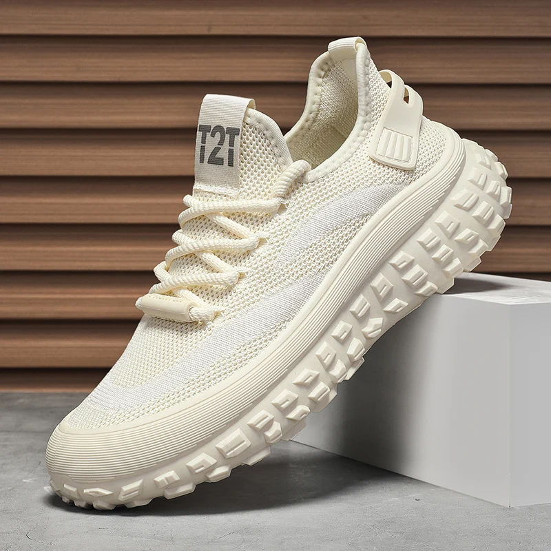 

2025 Новая повседневная модная универсальная качественная дышащая легкая спортивная тканевая мужская обувь с толстой подошвой и низким вырезом