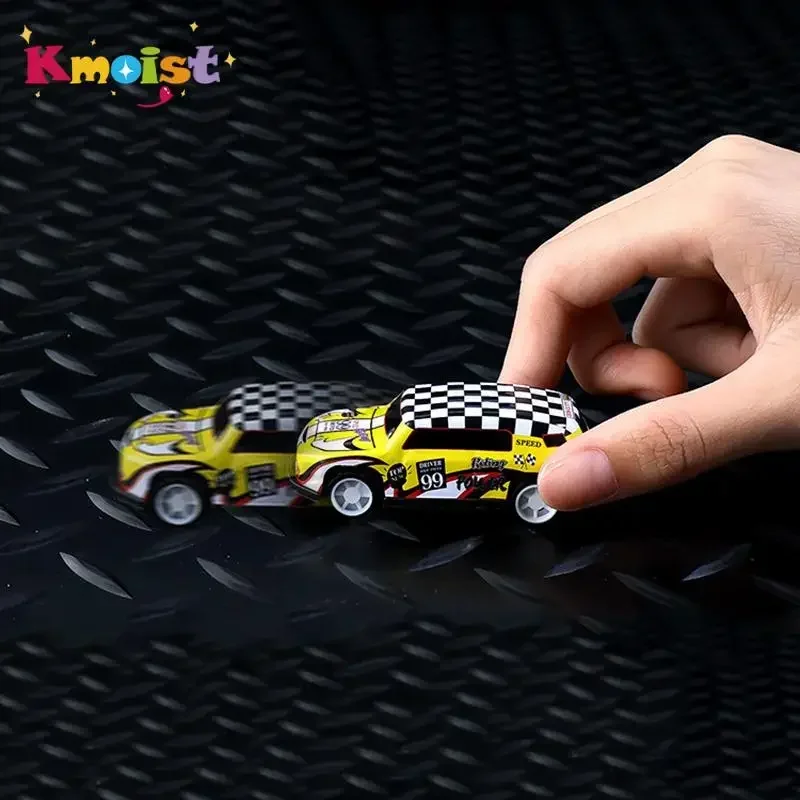 Coches extraíbles para niños, Mini vehículos fundidos de Metal, coches de carreras de inercia, juguetes con contenedor, caja de almacenamiento, juguete para niños, regalos de navidad