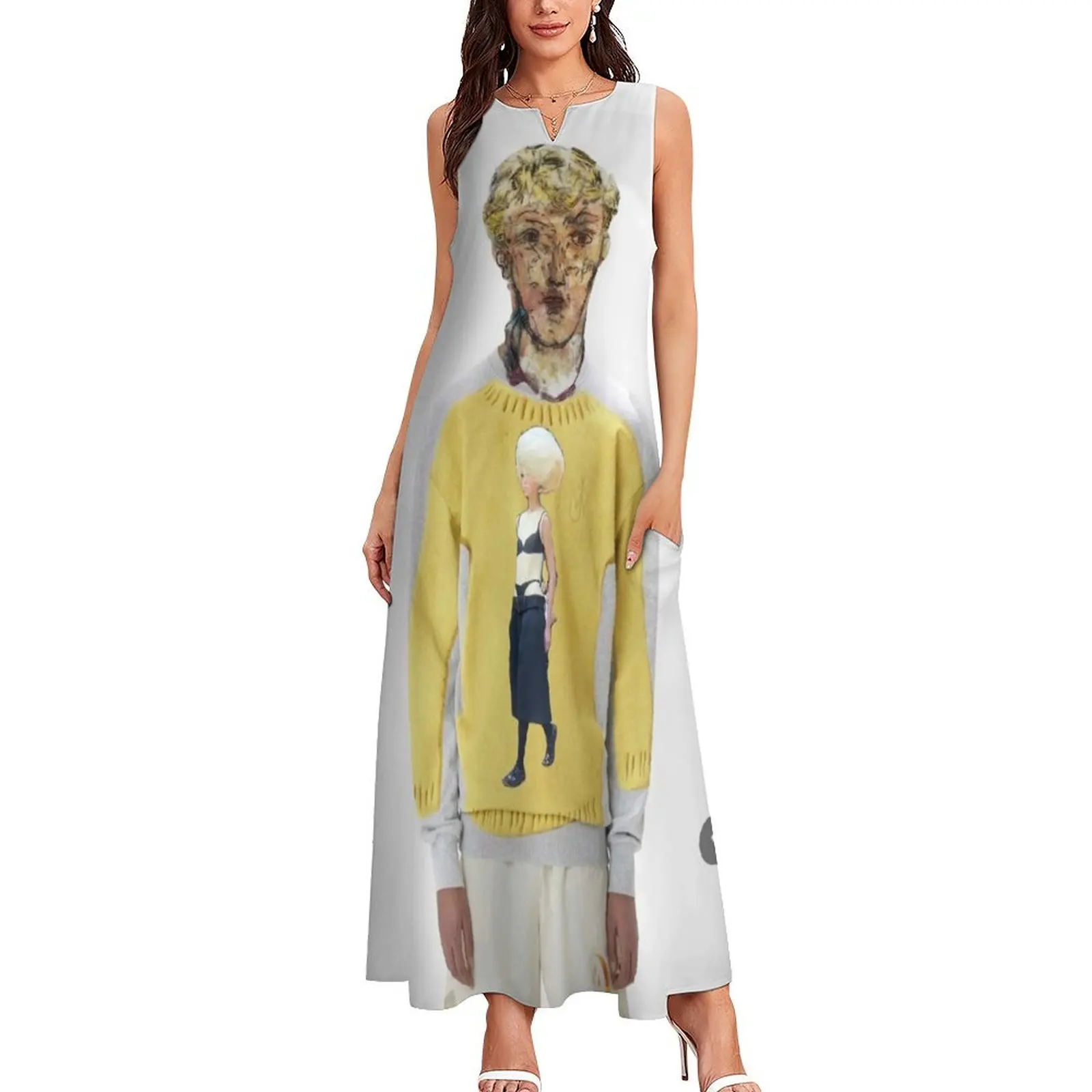 the yellow wallpaper (tautology) patron_1_look_1 Long Dress Party dresses Summer skirt long sleeve dress