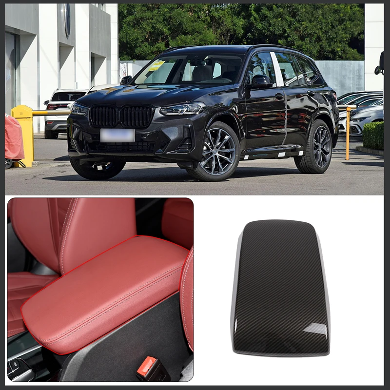 For BMW X3 X4 G01 G02 2018-2022 Car Modeling Armrest Box Protective Cover ABS Car Interior Modification Accessories