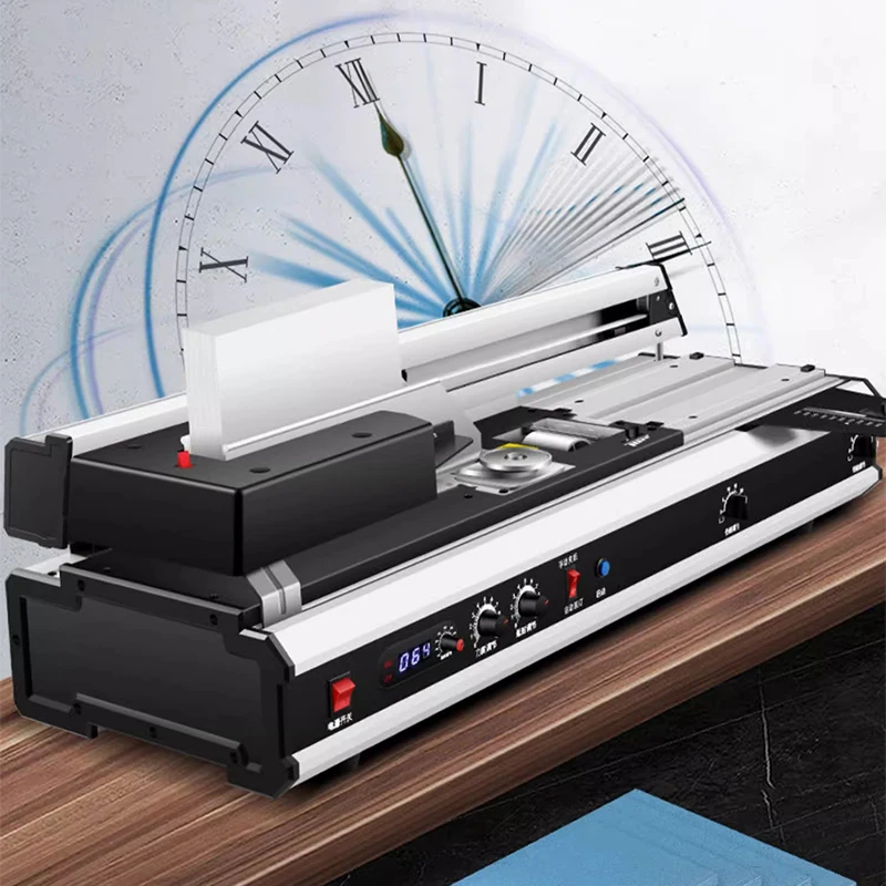 hot melt glue binding machine, contract document binding machine, file cover binding, self-made books bound into volumes
