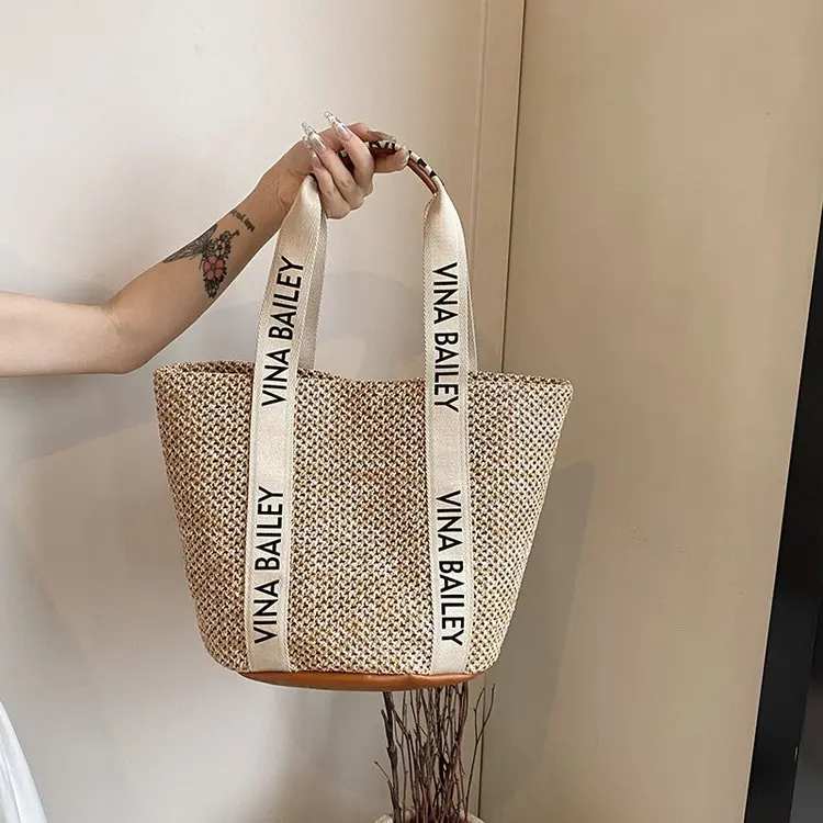 YOUDEYISI Large-capacity Woven Straw Bag 2024 New Versatile One-shoulder Vacation Seaside Beach Bag Commuter Tote Women\'s Bag