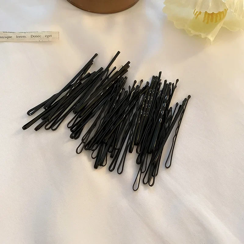 50pcs 100pcs 200 Pcs Black Hair Clips Set  Bobby Pins for Women Simple Fashion Wave Hair Pins Side Hairgrip Hairstyle Accessory