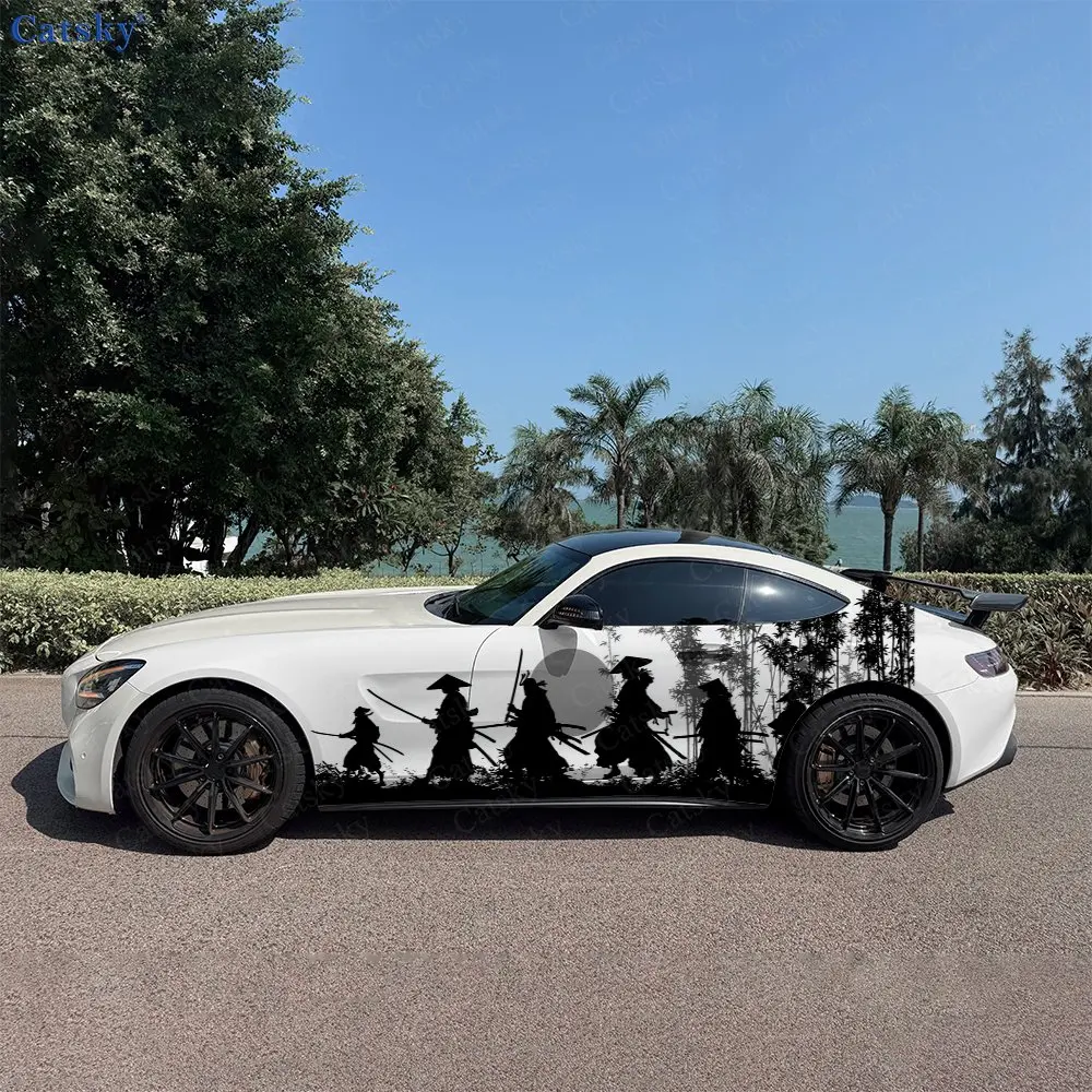 

2pcs Samurai Squad Sticker Car Decal Full Body Floral Decoration Covering Scratches Protect Car Decal Waterproof Car Vinyl Wraps
