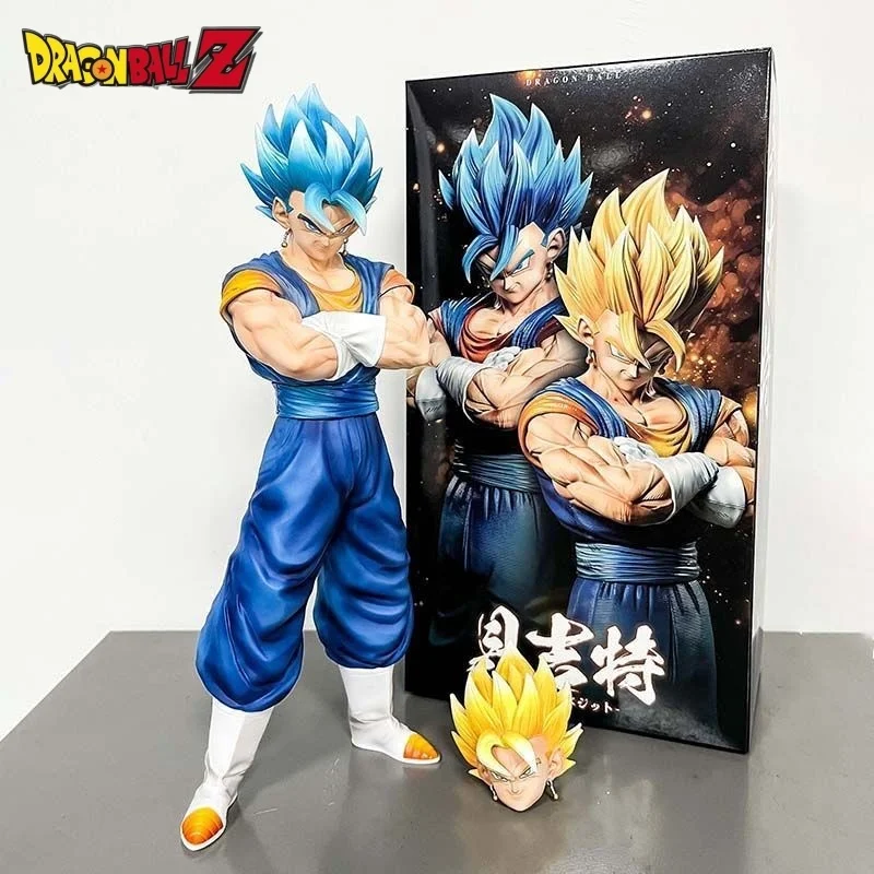 Hot Sale 30cm Dragon Ball Z Vegetto Figuras Gogeta Action Figure With Two Heads Dbz Manga Gk Peripheral Toy Model Holiday Gifts