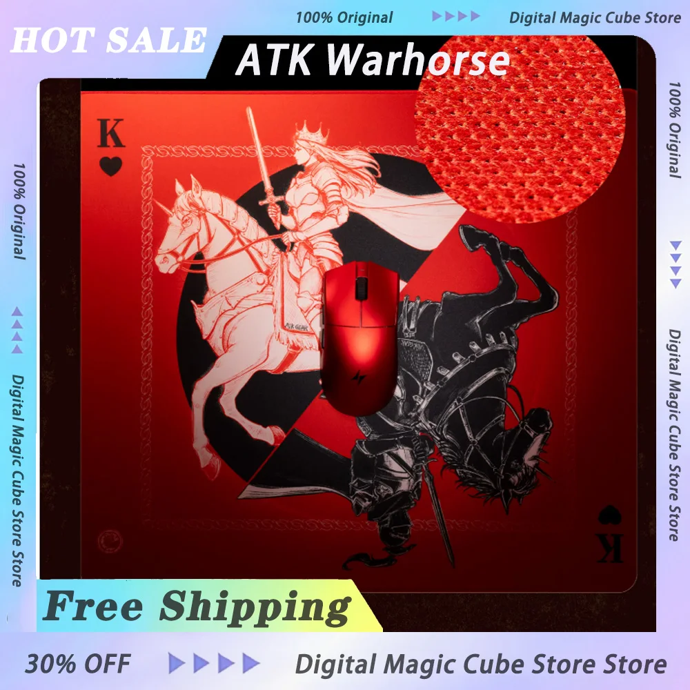 Alfombrilla de ratón ATK Warhorse E-sports Illustrator, alfombrilla de ratón de tela de microfibra de 4mm, edición de Año Nuevo, accesorios para jugadores de PC, regalos