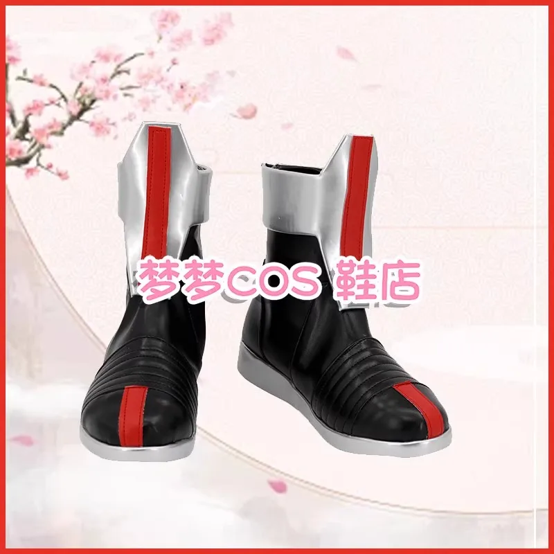 Anime MASKED RIDER KAMEN Faiz Cosplay Shoes Handmade Synthetic Leather Boots