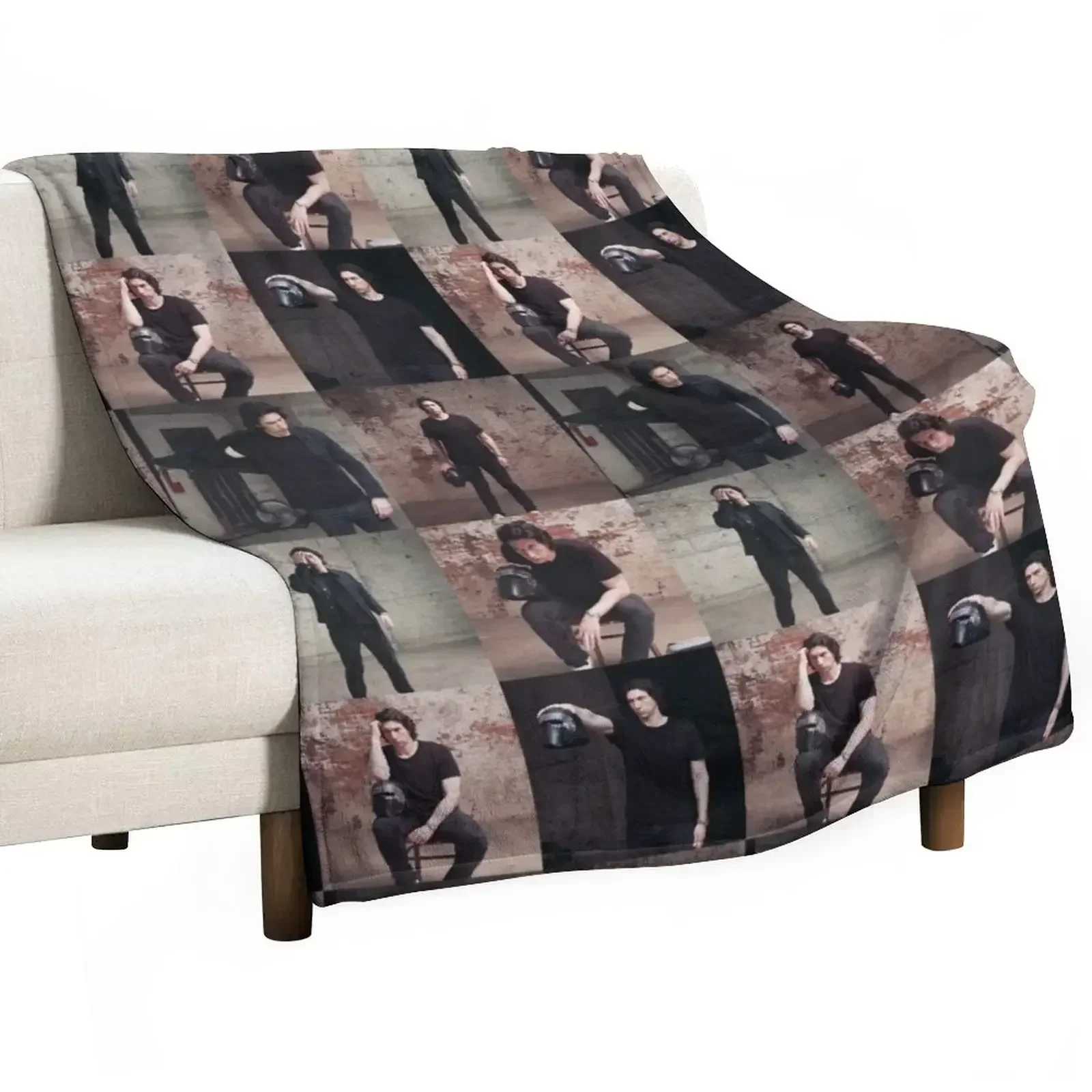 

Adam Driver for Rolling Stone Grid Collage Throw Blanket christmas gifts Soft Beds Blankets