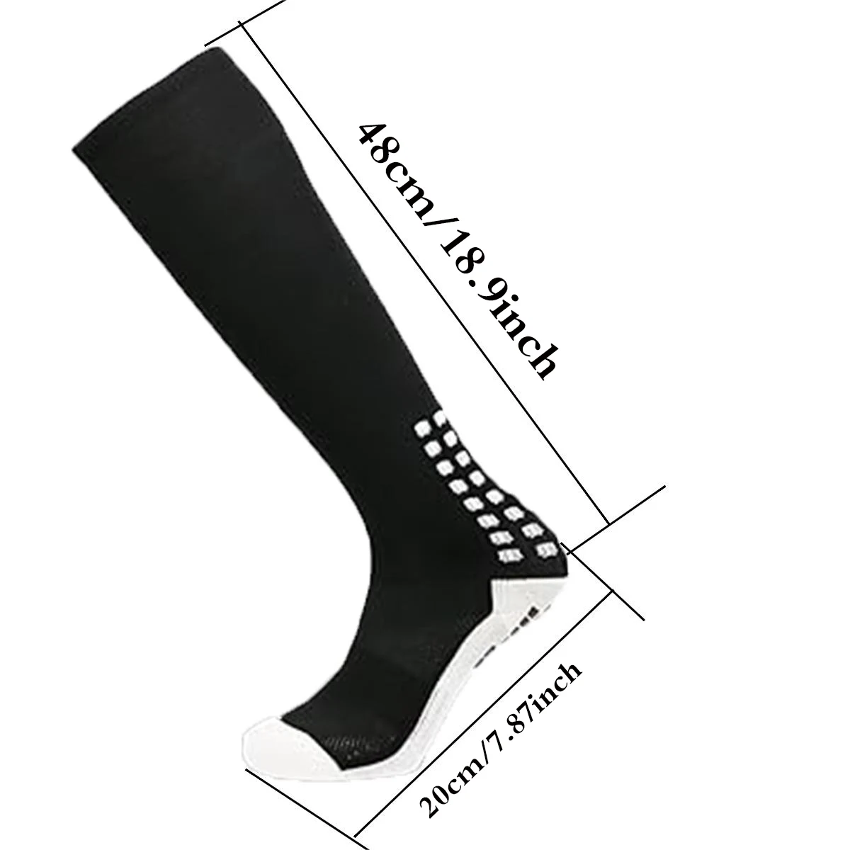 Rutschfeste Fußball-Kniestrümpfe, rutschfeste Fußball-/Basketball-/Hockey-Sport-Griffsocken, 1/2 Paar