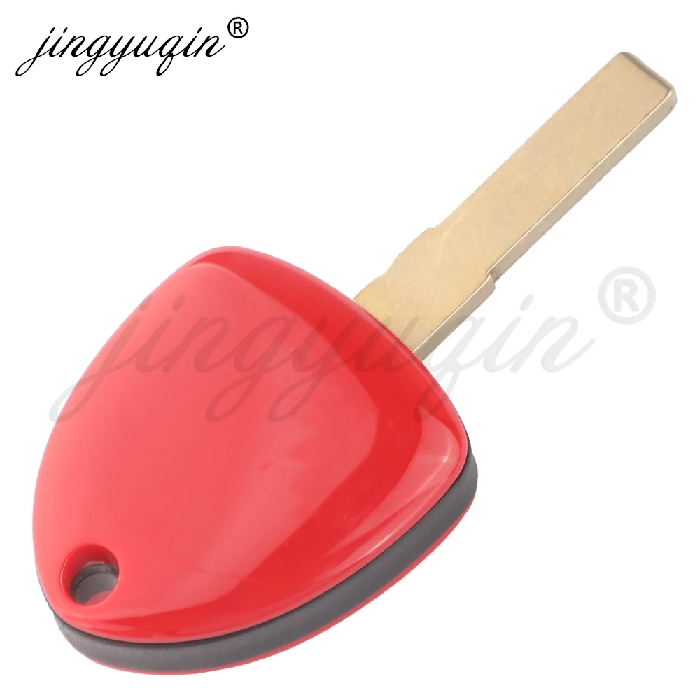 jingyuqin for Ferrari 458 F430 612 Key Shell 1/3 Button Uncut Blank Blade Smart Remote Key Cover Case Replacement Fob