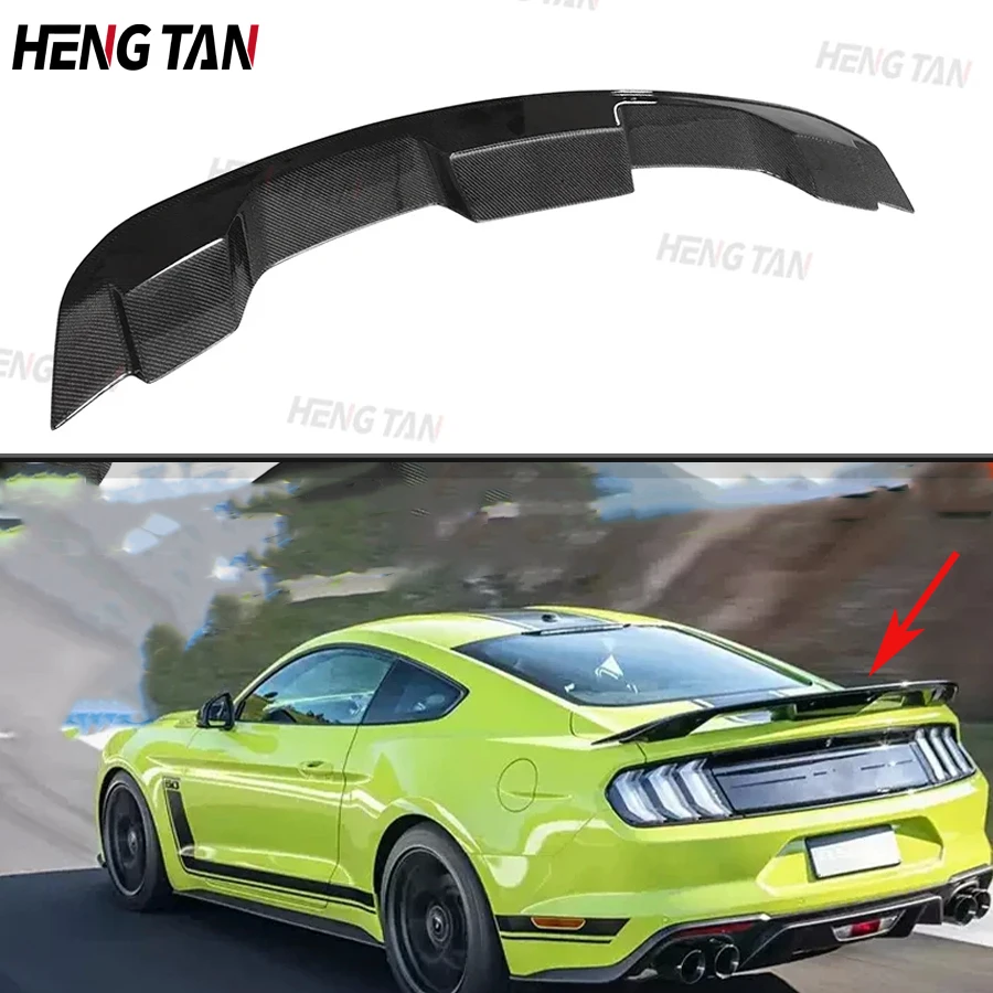 GT500 Style Carbon Fiber Car Rear Trunk Spoiler Rear Wing Tail Wing For Ford Mustang 2015-2021 Parts Upgrade Body kit