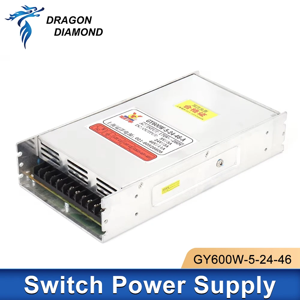 

Guanyang CNC Router Switch Power Supply GY600W-5-24-46 Triple Output DC5V 3A 24V 3A 46V 11A For Laser Engraving Machine