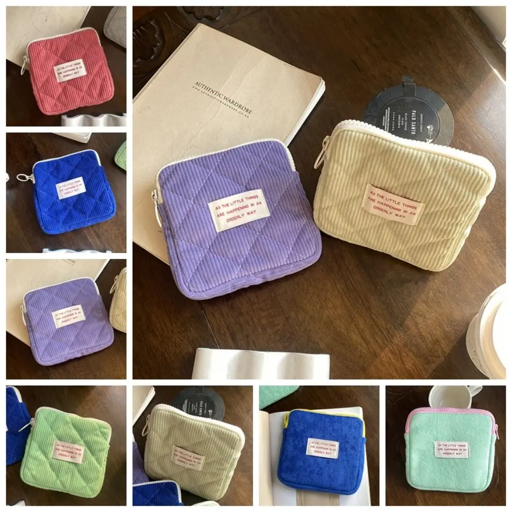 

Korean Style Sanitary Napkin Storage Bag Cloth Small Item Bag Cosmetic Bag Jewelry Organizer Data Cable Storage Bag