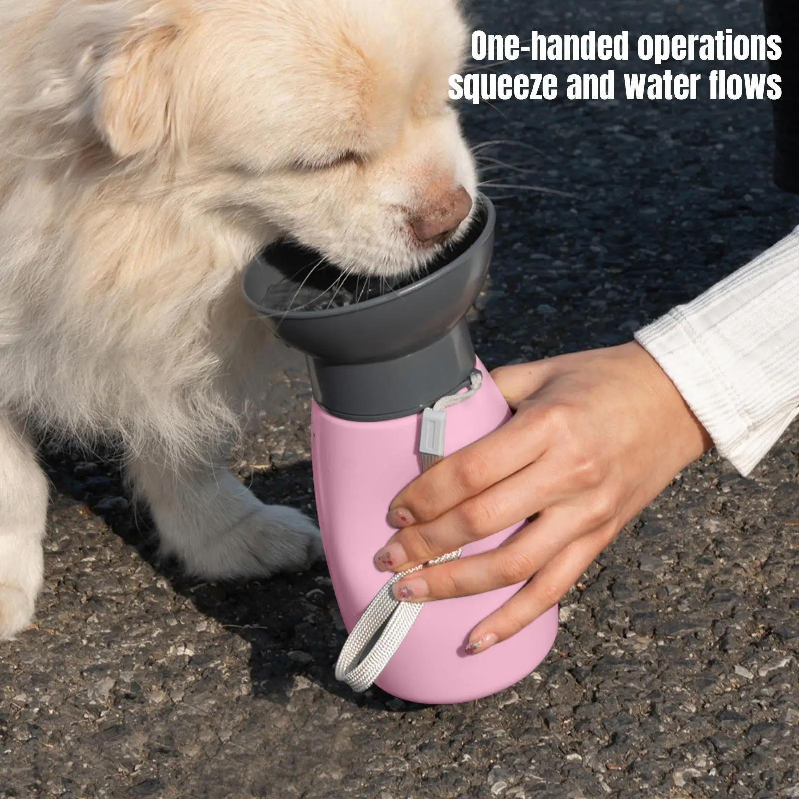 1 قطعة 600 مللي زجاجة ماء كبيرة للكلاب المحمولة السفر الحيوانات الأليفة مانعة للتسرب وعاء للشرب للكلاب القط كوب ماء للحيوانات الأليفة مستلزمات التغذية #5