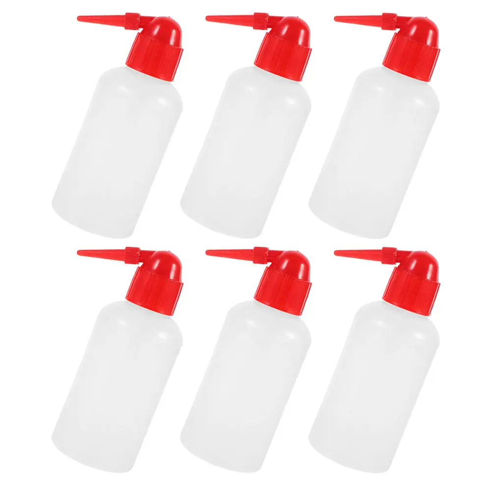 6Pcs Lab Squeeze Bottles Clear Plastic Safety Rinse Bottles 250Ml Scaled Wash Bottle for Eyelash Extensions Tattoo Cleaning