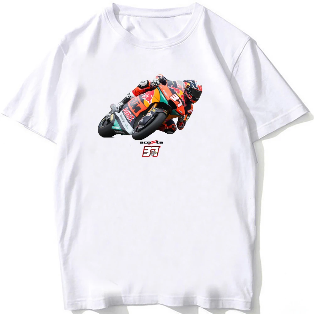 Shark 37 Pedro Acosta GP Riding T-Shirt Unisex Hip Hop Men Short Sleeve Boy Casual White Tshirts Mountain Motorcycle Rider Tees