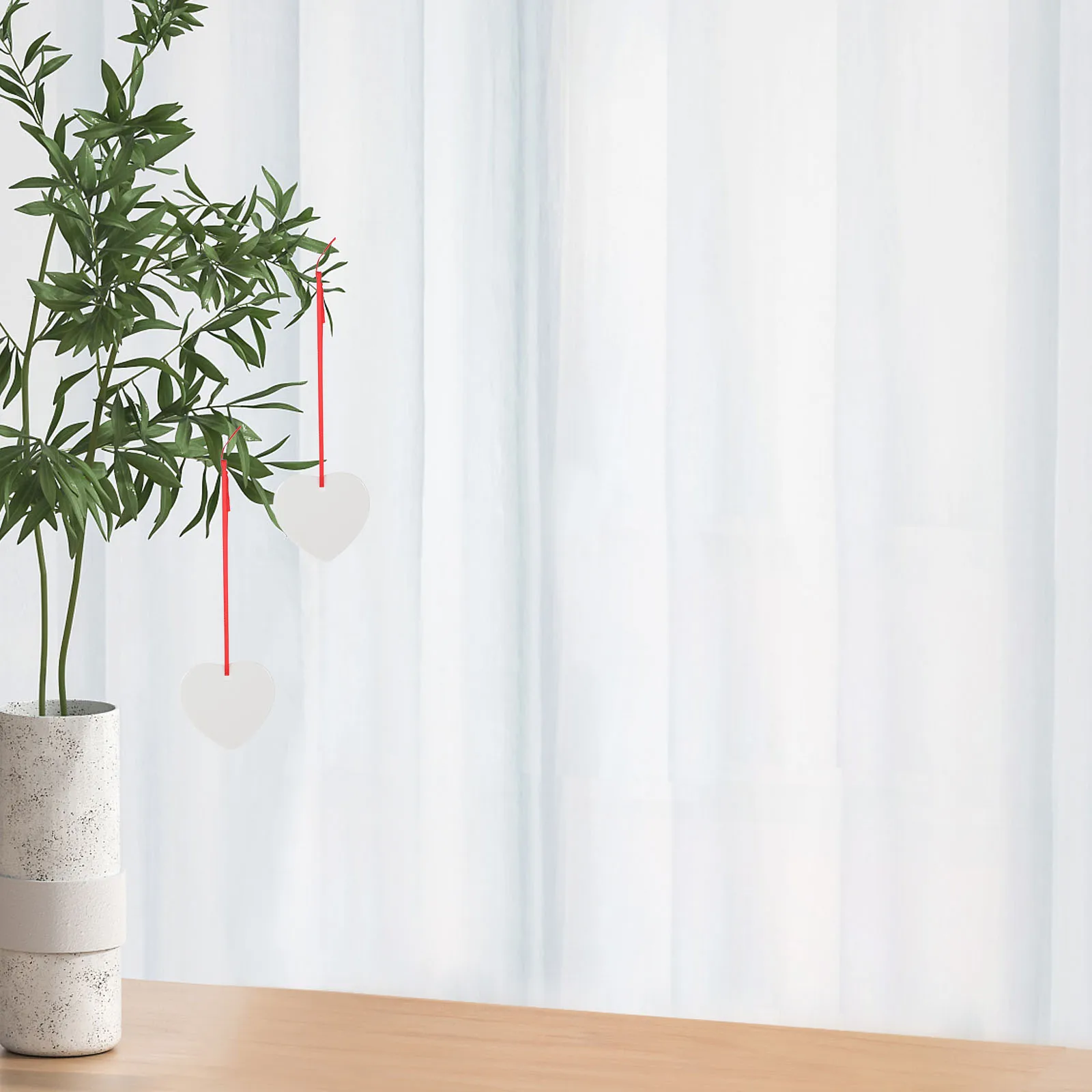 

3 шт., керамические подвески в форме сердца, пустые подвесные бирки «сделай сам», для рисования, украшения для вечеринки, праздничный подвесной кулон