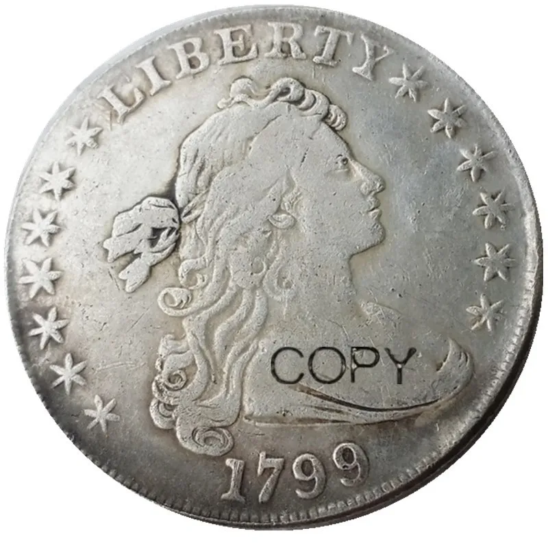 US 1799 Draped Bust Dollar Silver Plated Copy Coin