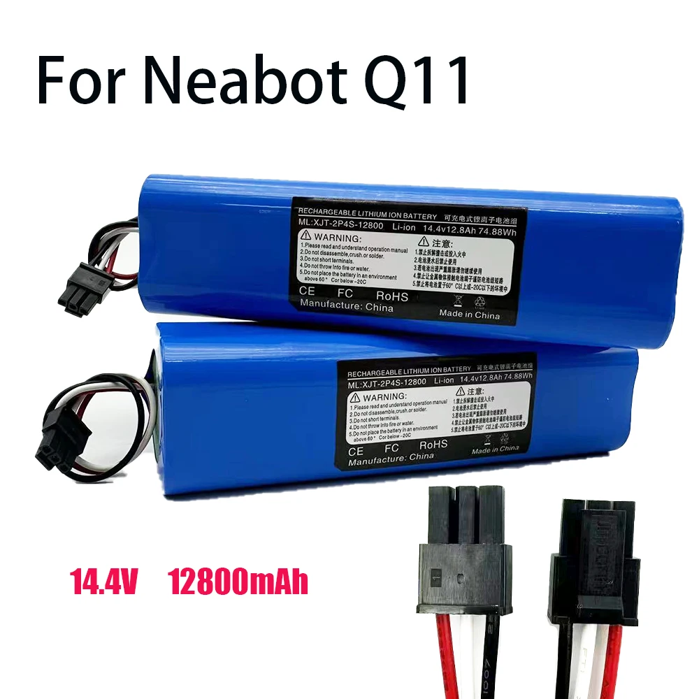 DHL 2026 New 100% Original 12800mAh Rechargeable Li-ion Battery for Neabot Robotic Vacuum Cleaner Q11