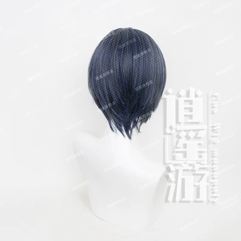 Ciel Phantomhive Cosplay Wig Anime Black Butler 30CM Blue Grey Heat-resistant Synthetic Wig Halloween Cosplay Ciel Wigs+wig Cap