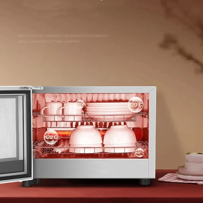 خزانة تعقيم أطباق صغيرة ديماشي ، آلة تطهير ، كونترتوب بطبقتين ، خزانة تعقيم بدرجة حرارة عالية ، ، من من 22L