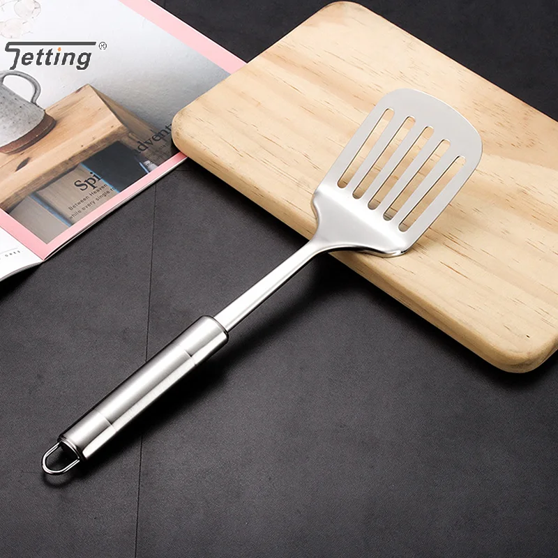 Stainless Steel Slotted Turner Kitchen Cooking Spatula Saute Steak Burger Butter Tool Kitchen Utensils