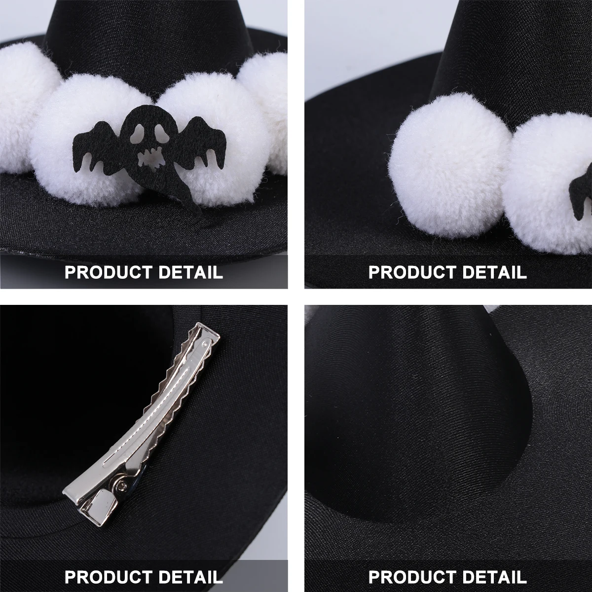 

Wizard Hat Clips Pointed Headbands Girls Goth Accessories Wizard Headband For Halloween Halloween Party Ghost Shape Eco Friendly
