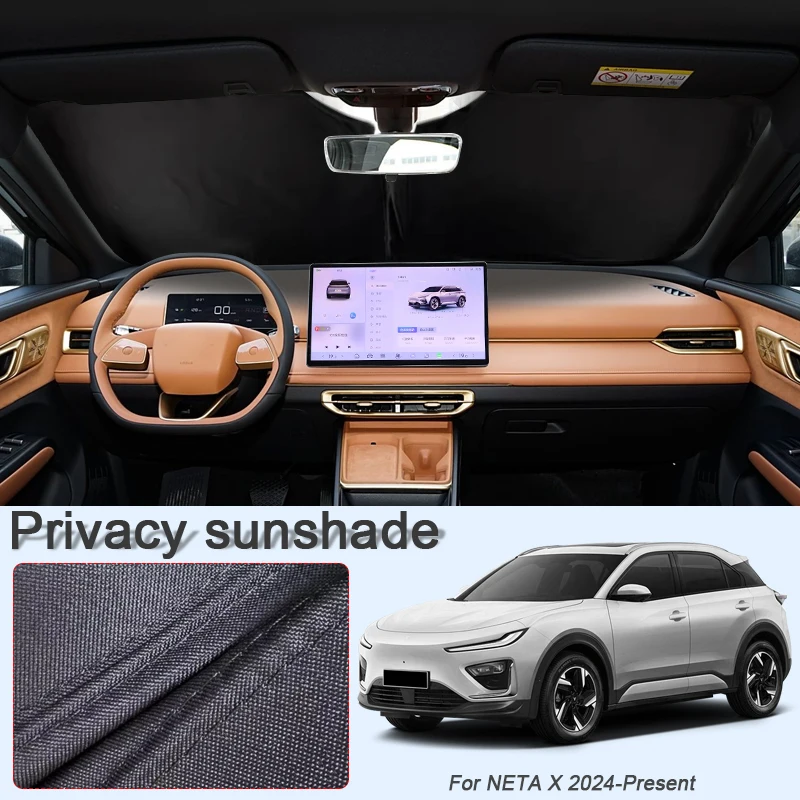 

Автомобильный солнцезащитный козырек для черного окна для NETA X 2024-Present, автоматическая защита от УФ-излучения, теплоизоляция, защитная крышка, аксессуар для интерьера