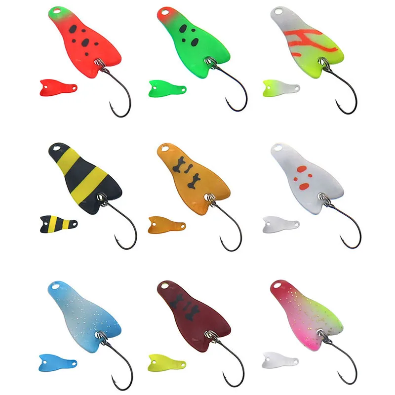 HISTOLURE Trout Lure Small Spoon Bait 2.8g 30mm Colorful UV Copper Metal Fishing Spoon  Lures For Trout