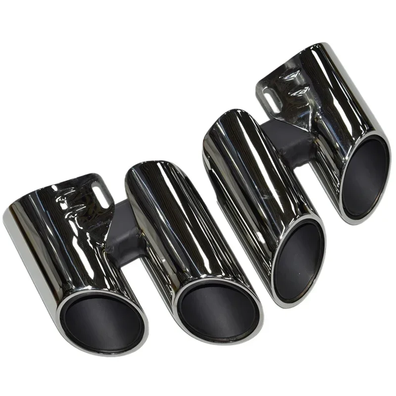 

Exhaust pipe for 17-24 Porsche Panamera Tailpipe 971 tip GTS silver double layer turbo muffler tail throat