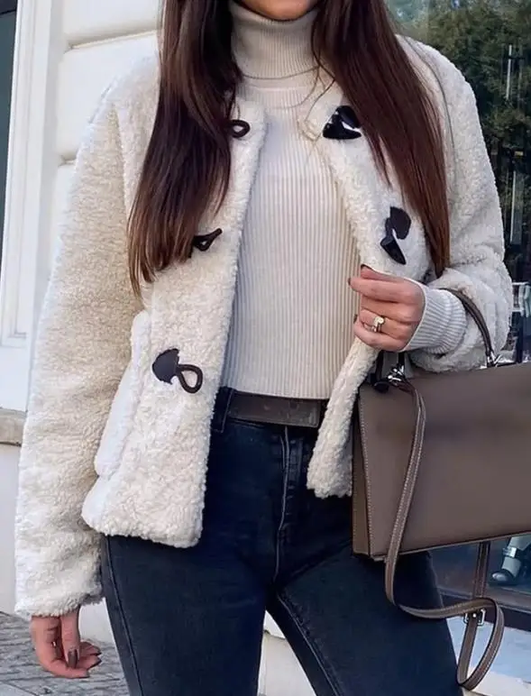 レディースファッションジャケット 2025 秋冬新作 最新ホットセールスタイル カジュアルプラッシュポケット長袖ジャケット レディースウェア