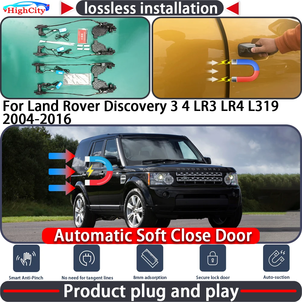 

Электрический привод замка двери для Land Rover Discovery 3 4 LR3 LR4 L319 2004-2016, система плавного закрывания, автоматический выдвижной механизм