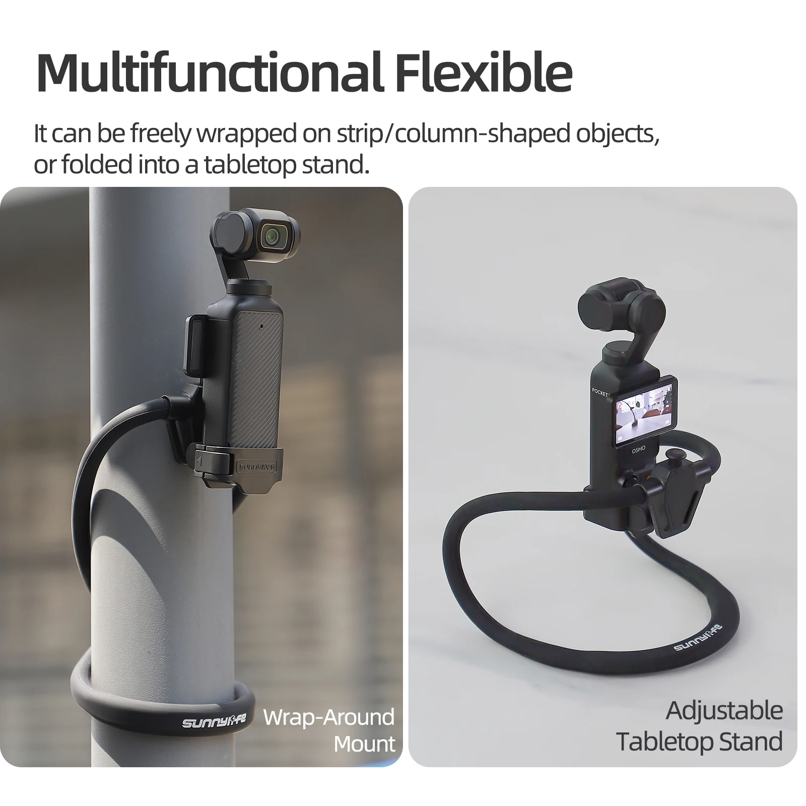For DJI Pocket 4/3 Adjustable Neck Hanging Stand, First Person Shooting Neck Mount Bracket, Vlog Hands-Free Camera Accessory