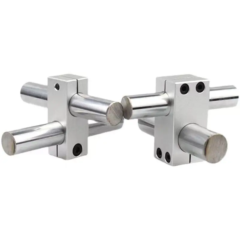 Optical Shaft Cross Clamp Fixed Bracket Parallel and Vertical Connection Locking Aluminum Double Hole same diameter Connector