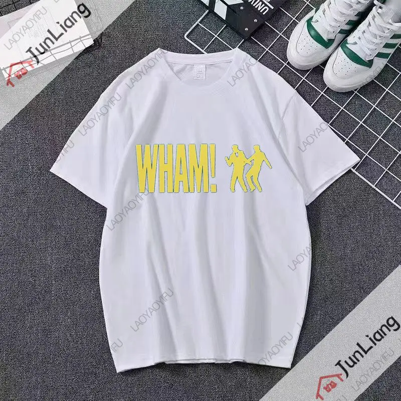 Wham!  Hip Hop Unisex Women's T-shirts, Casual Fashion Patterned Tops Choose From Life Retro 80's Party Whimsy