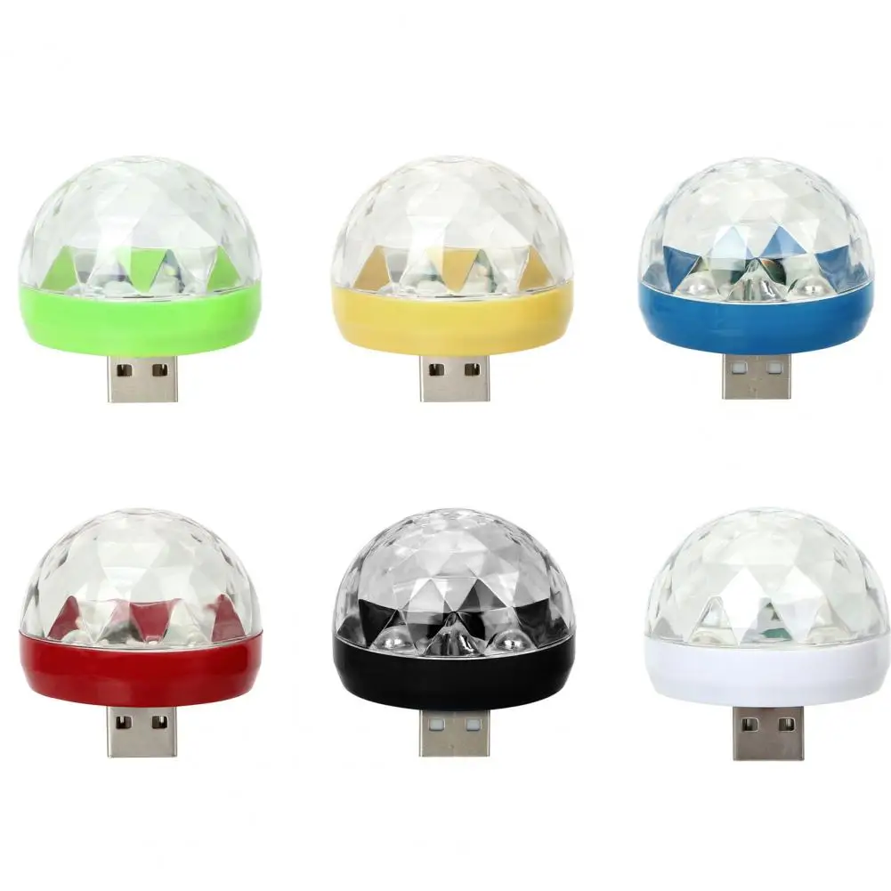 Portable Mini USB Disco Light High Brightness Compact Size Plug-and-Play RGB LED Party Light USB Disco Lamp Decoration