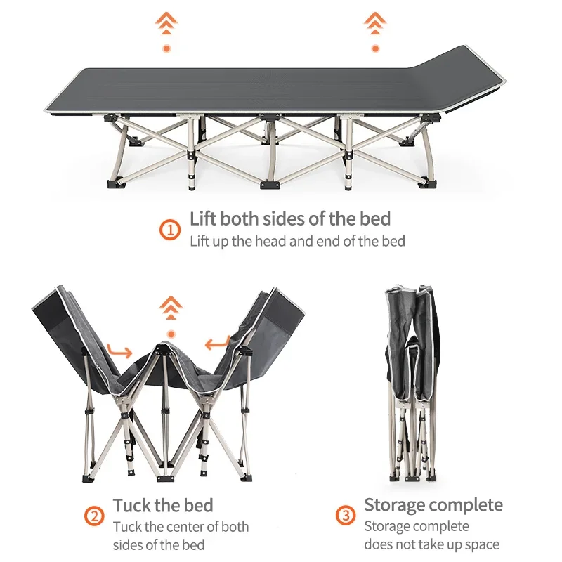 Łóżko kempingowe do podróży na świeżym powietrzu Ultralekkie łóżko składane Podróżowanie Alpinizm Lekkie łóżko Krzesło biurowe