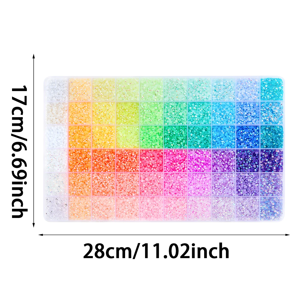 1Box Macaron Colored 3mm Bling Nail Bedazzling Rhinestones Kit 60-colors Semi-circular Flatback Nail Diamond Art DIY Nail Crafts